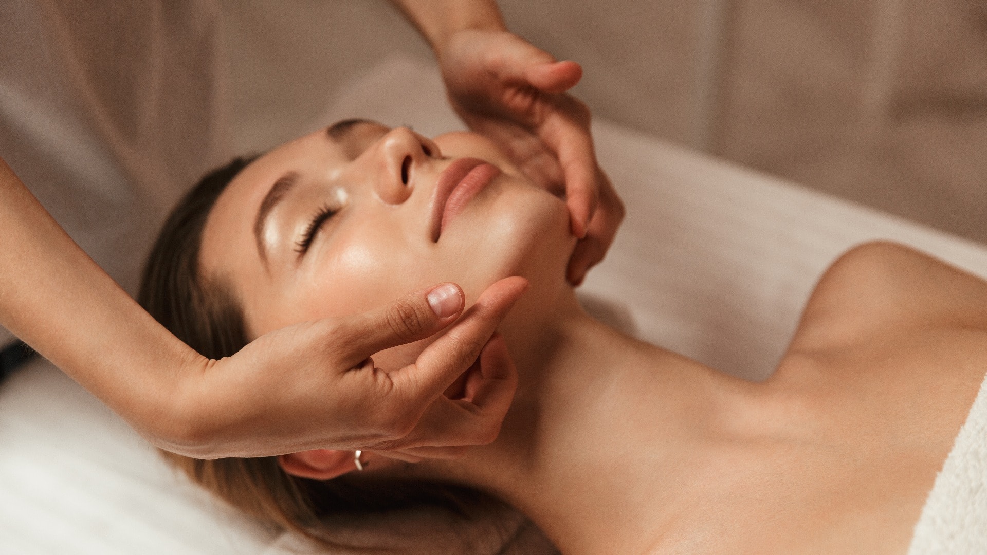 Young woman getting spa treatment